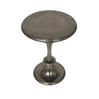 Table d'appoint style métal tourné en aluminium - Noir - Roche River Decor - 18L x 18P x 23H