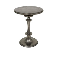 Table d'appoint style métal tourné en aluminium - Noir - Roche River Decor - 18L x 18P x 23H