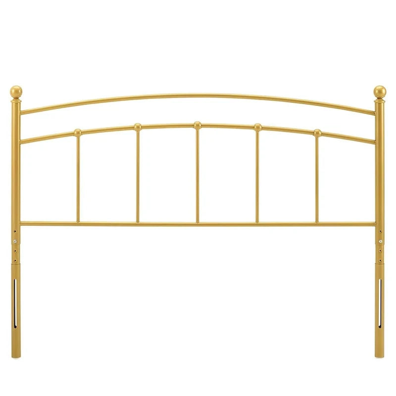 Tête de lit Tyler cintrée en métal doré, format king-size