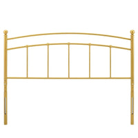 Tête de lit Tyler cintrée en métal doré, format king-size