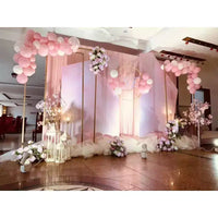 Support de toile de fond de mariage carré 8x8 pi, support arche à ballons métallique pour fête et cérémonie, carré