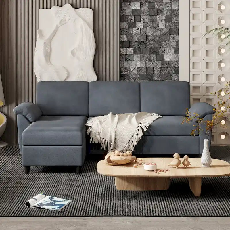 Canapé Sectionnel Futzca, 3 Places Forme L avec Coussins Amovibles