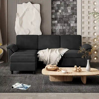 Canapé Sectionnel Futzca, 3 Places Forme L avec Coussins Amovibles