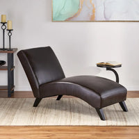 Chaise longue en cuir Finlay par Christopher Knight Home