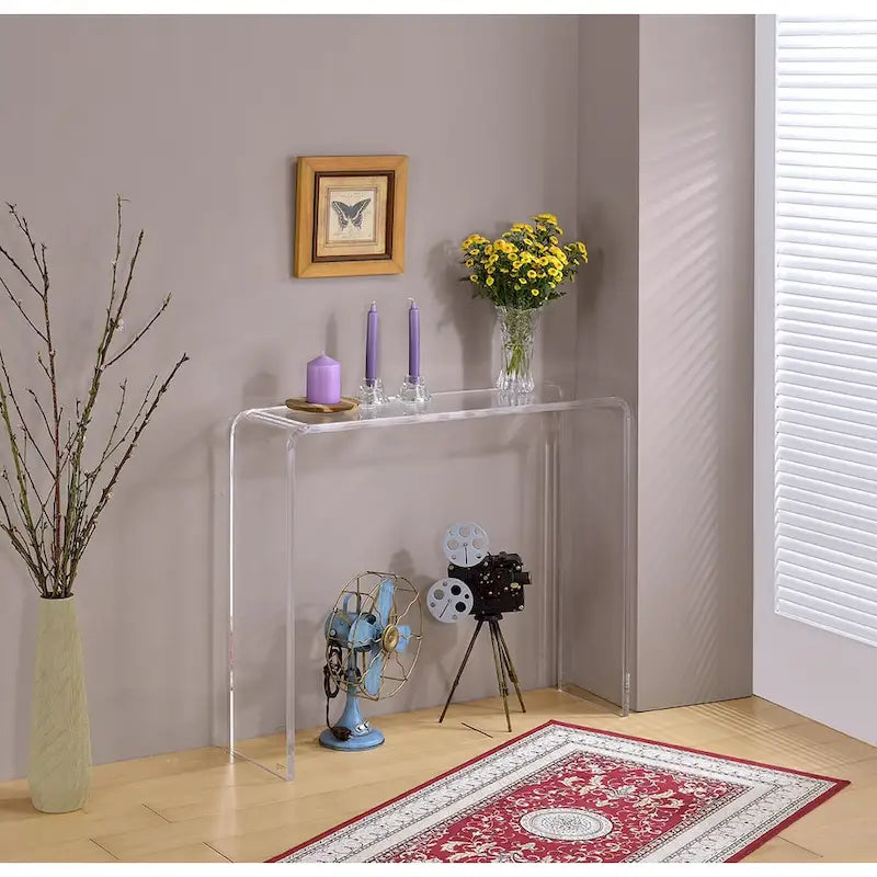 Console transparente en acrylique Lucite
