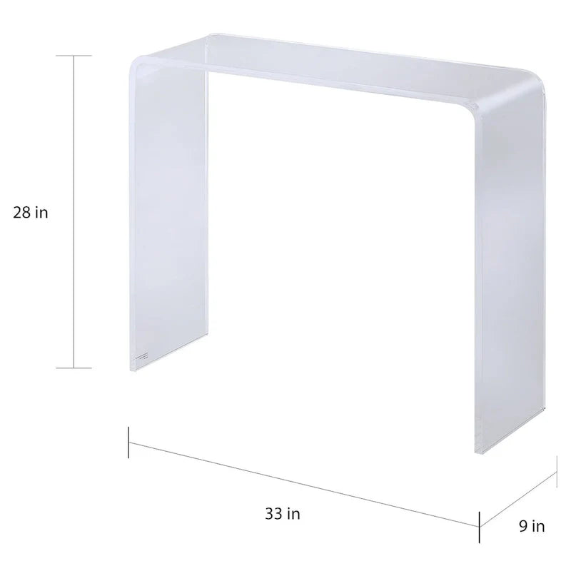 Console transparente en acrylique Lucite