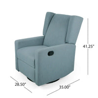 Fauteuil Inclinable Pivotant Rembourré Contemporain Hounker par Christopher Knight Home
