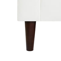 Canapé moderne en cuir véritable avec pieds en bois et coussin traversin supplémentaire