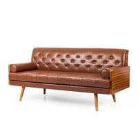Canapé capitonné Barnard Mid-century avec oreillers décoratifs par Christopher Knight Home