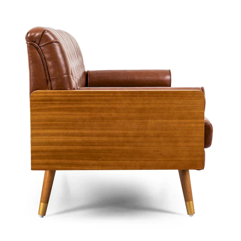 Canapé capitonné Barnard Mid-century avec oreillers décoratifs par Christopher Knight Home