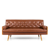 Canapé capitonné Barnard Mid-century avec oreillers décoratifs par Christopher Knight Home