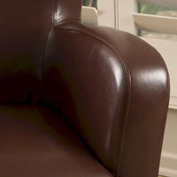 Fauteuil pivotant club à oreilles en cuir reconstitué Angelo par Christopher Knight Home