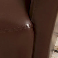 Fauteuil pivotant club à oreilles en cuir reconstitué Angelo par Christopher Knight Home
