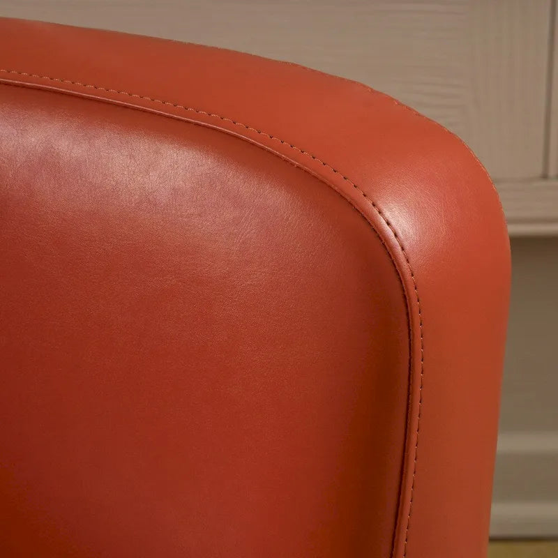 Fauteuil pivotant club à oreilles en cuir reconstitué Angelo par Christopher Knight Home