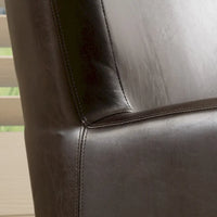 Fauteuil pivotant club à oreilles en cuir reconstitué Angelo par Christopher Knight Home