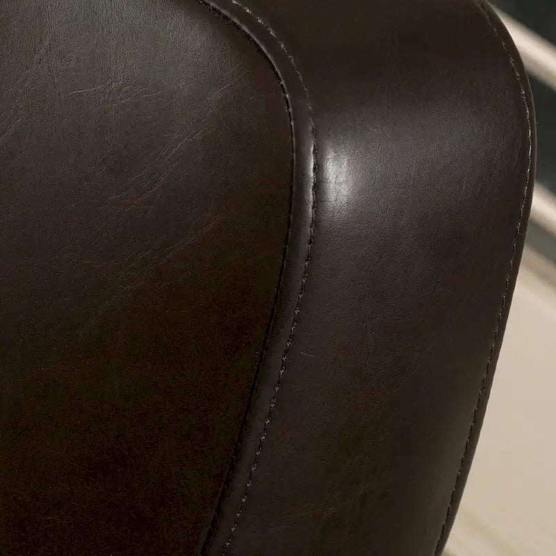 Fauteuil pivotant club à oreilles en cuir reconstitué Angelo par Christopher Knight Home