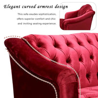 Canapé Adelia en velours capitonné style moderne glamour de Christopher Knight Home