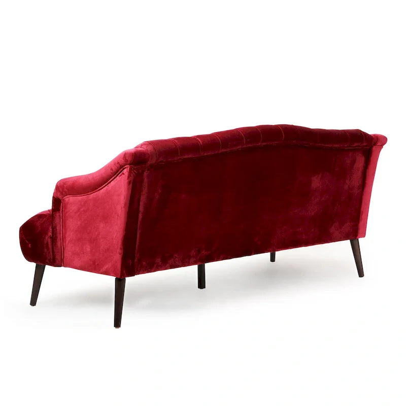Canapé Adelia en velours capitonné style moderne glamour de Christopher Knight Home