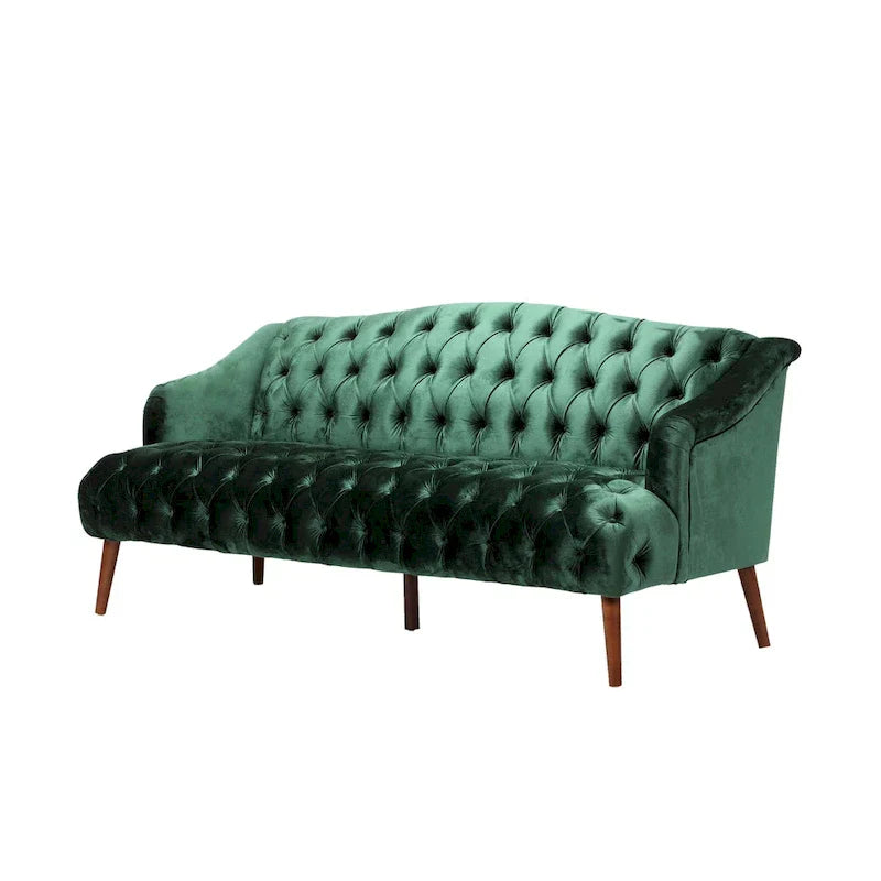 Canapé Adelia en velours capitonné style moderne glamour de Christopher Knight Home