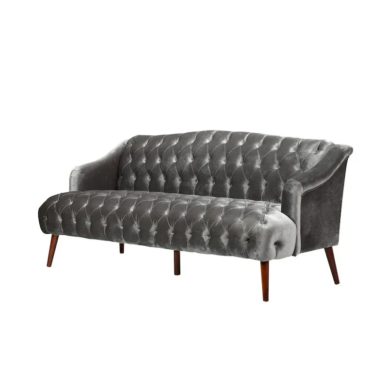 Canapé Adelia en velours capitonné style moderne glamour de Christopher Knight Home