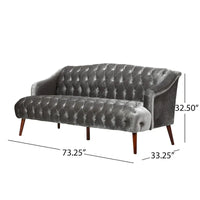 Canapé Adelia en velours capitonné style moderne glamour de Christopher Knight Home