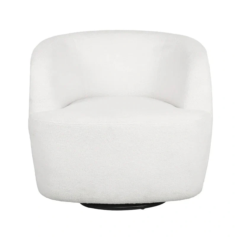 Fauteuil Club Pivotant Rembourré en Boucle Texturé Mokena par Christopher Knight Home