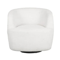Fauteuil Club Pivotant Rembourré en Boucle Texturé Mokena par Christopher Knight Home