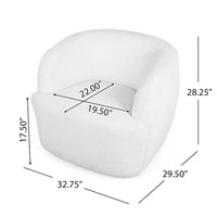 Fauteuil Club Pivotant Rembourré en Boucle Texturé Mokena par Christopher Knight Home