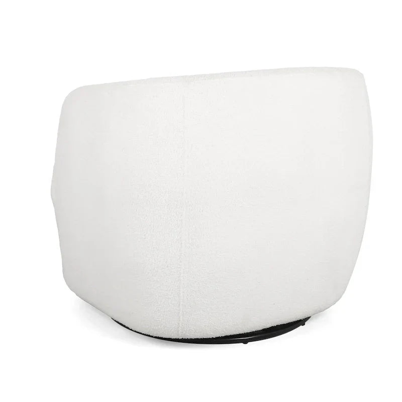 Fauteuil Club Pivotant Rembourré en Boucle Texturé Mokena par Christopher Knight Home