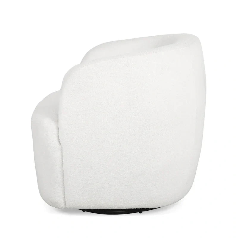 Fauteuil Club Pivotant Rembourré en Boucle Texturé Mokena par Christopher Knight Home