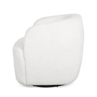 Fauteuil Club Pivotant Rembourré en Boucle Texturé Mokena par Christopher Knight Home