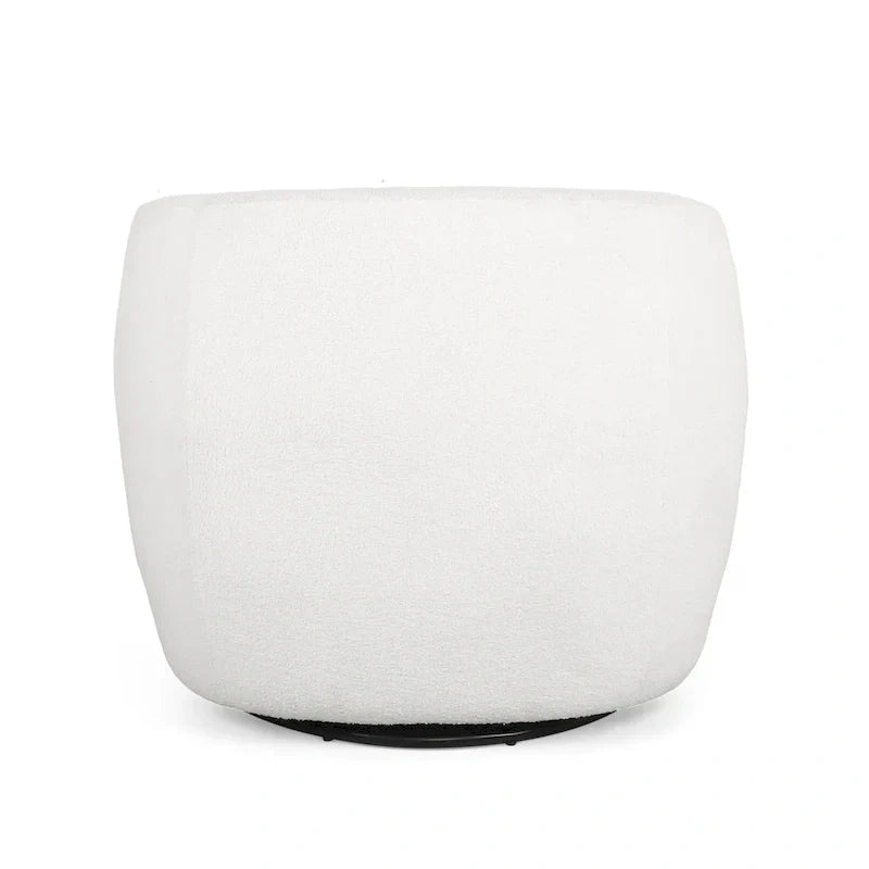 Fauteuil Club Pivotant Rembourré en Boucle Texturé Mokena par Christopher Knight Home