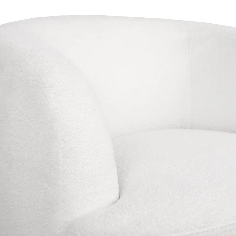 Fauteuil Club Pivotant Rembourré en Boucle Texturé Mokena par Christopher Knight Home