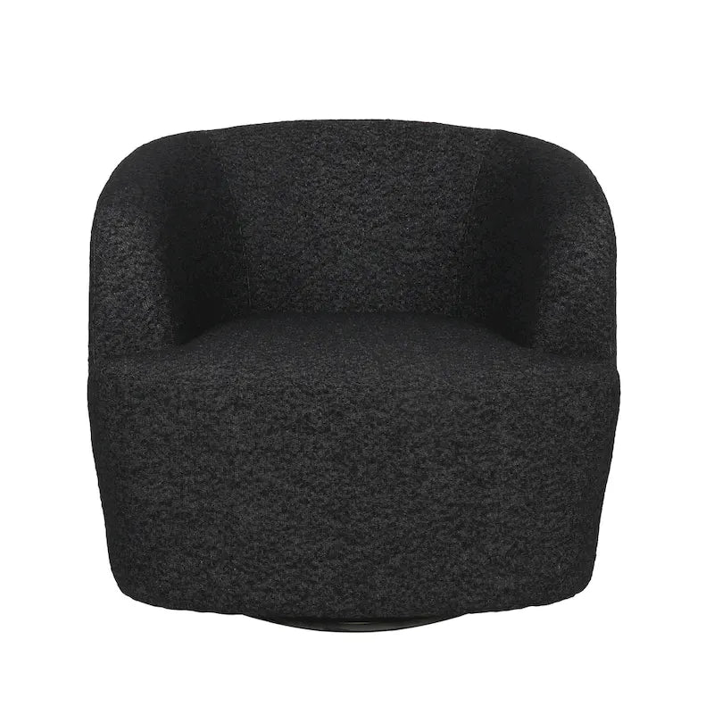 Fauteuil Club Pivotant Rembourré en Boucle Texturé Mokena par Christopher Knight Home