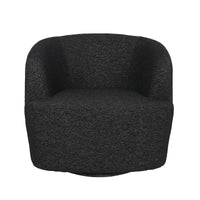 Fauteuil Club Pivotant Rembourré en Boucle Texturé Mokena par Christopher Knight Home