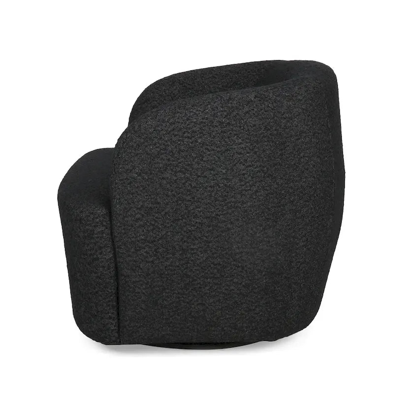 Fauteuil Club Pivotant Rembourré en Boucle Texturé Mokena par Christopher Knight Home