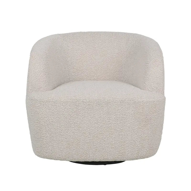 Fauteuil Club Pivotant Rembourré en Boucle Texturé Mokena par Christopher Knight Home
