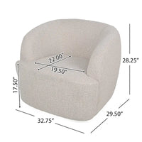 Fauteuil Club Pivotant Rembourré en Boucle Texturé Mokena par Christopher Knight Home