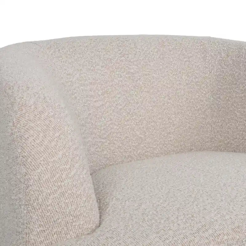Fauteuil Club Pivotant Rembourré en Boucle Texturé Mokena par Christopher Knight Home