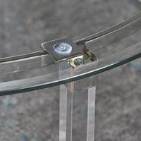 Table basse ronde en verre Elowen par Christopher Knight Home - 35,5 L x 35,5 L x 18 H