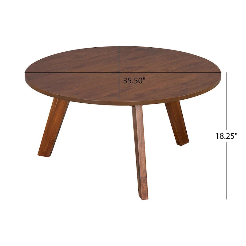 Table basse ronde en bois d'acacia Canton par Christopher Knight Home