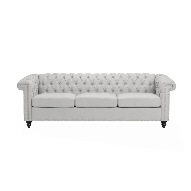 Canapé Chesterfield capitonné gris Parkhurst de Christopher Knight Home