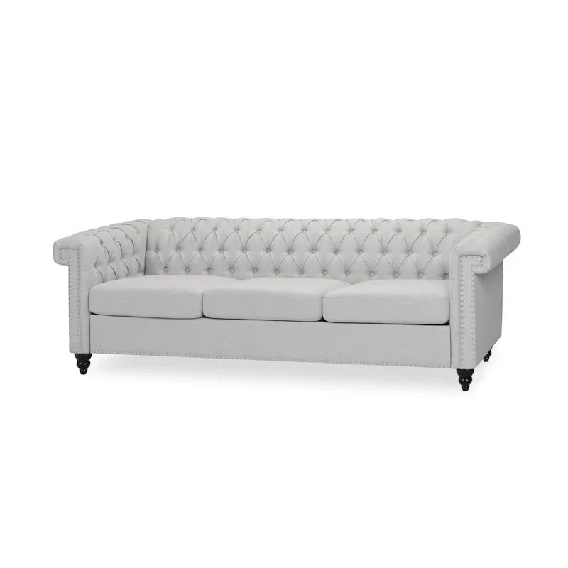 Canapé Chesterfield capitonné gris Parkhurst de Christopher Knight Home