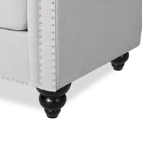 Canapé Chesterfield capitonné gris Parkhurst de Christopher Knight Home