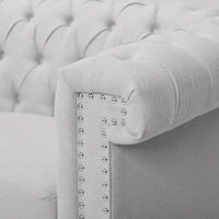 Canapé Chesterfield capitonné gris Parkhurst de Christopher Knight Home