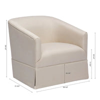 Fauteuil pivotant en tissu Elayne de Greyson Living