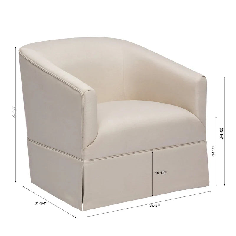 Fauteuil pivotant en tissu Elayne de Greyson Living