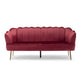 Canapé 3 places Reitz Glam Velvet Shell de Christopher Knight Home - 76,25 L x 29,25 l x 33,50 H