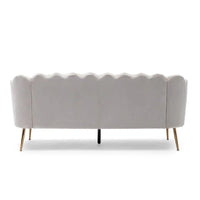 Canapé 3 places Reitz Glam Velvet Shell de Christopher Knight Home - 76,25 L x 29,25 l x 33,50 H