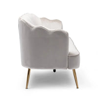 Canapé 3 places Reitz Glam Velvet Shell de Christopher Knight Home - 76,25 L x 29,25 l x 33,50 H